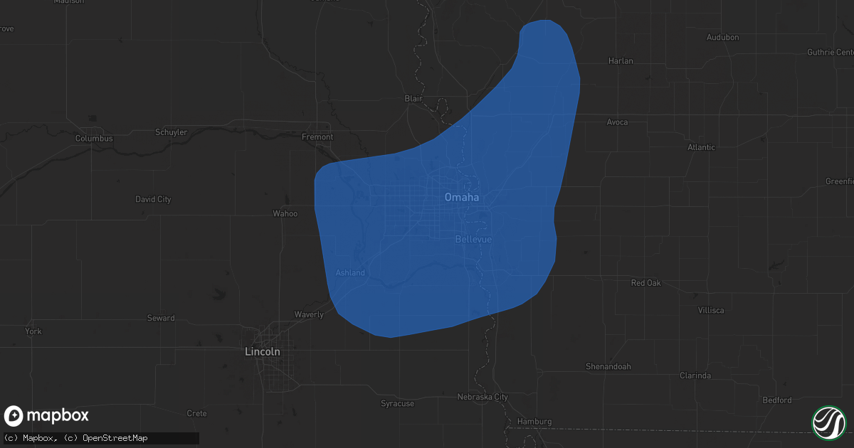 Hail map in La Vista, NE on March 14, 2025