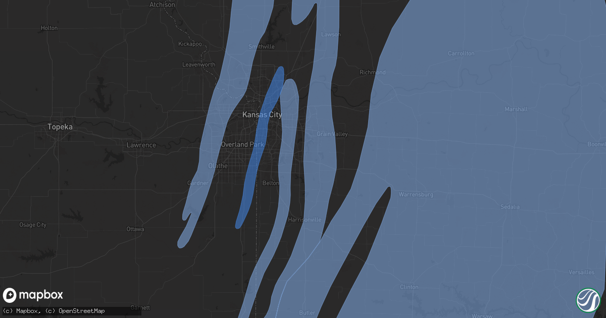 Hail map in Lees Summit, MO on March 14, 2025