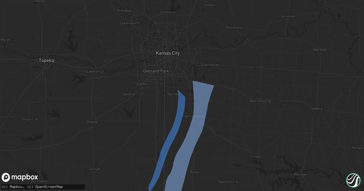 Hail map in Raymore, MO on March 14, 2025