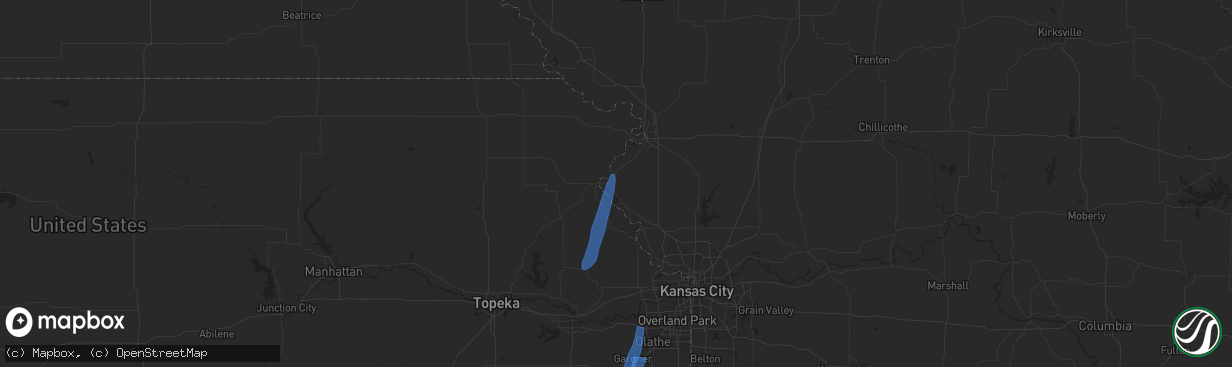 Hail map in Rushville, MO on March 14, 2025