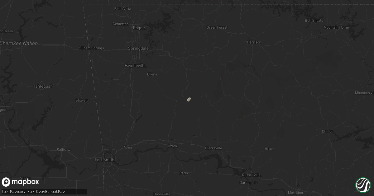Hail map in Saint Paul, AR on March 14, 2025