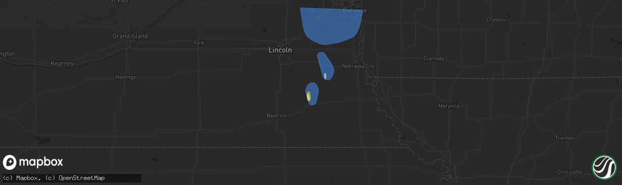 Hail map in Sterling, NE on March 14, 2025