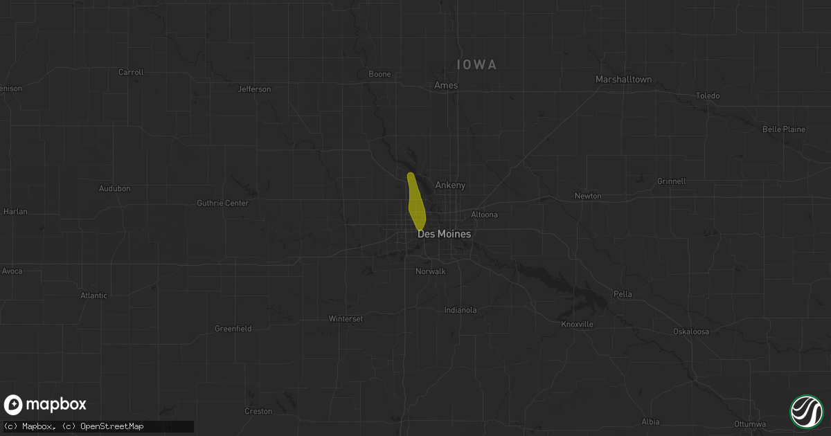 Hail map in Urbandale, IA on March 14, 2025