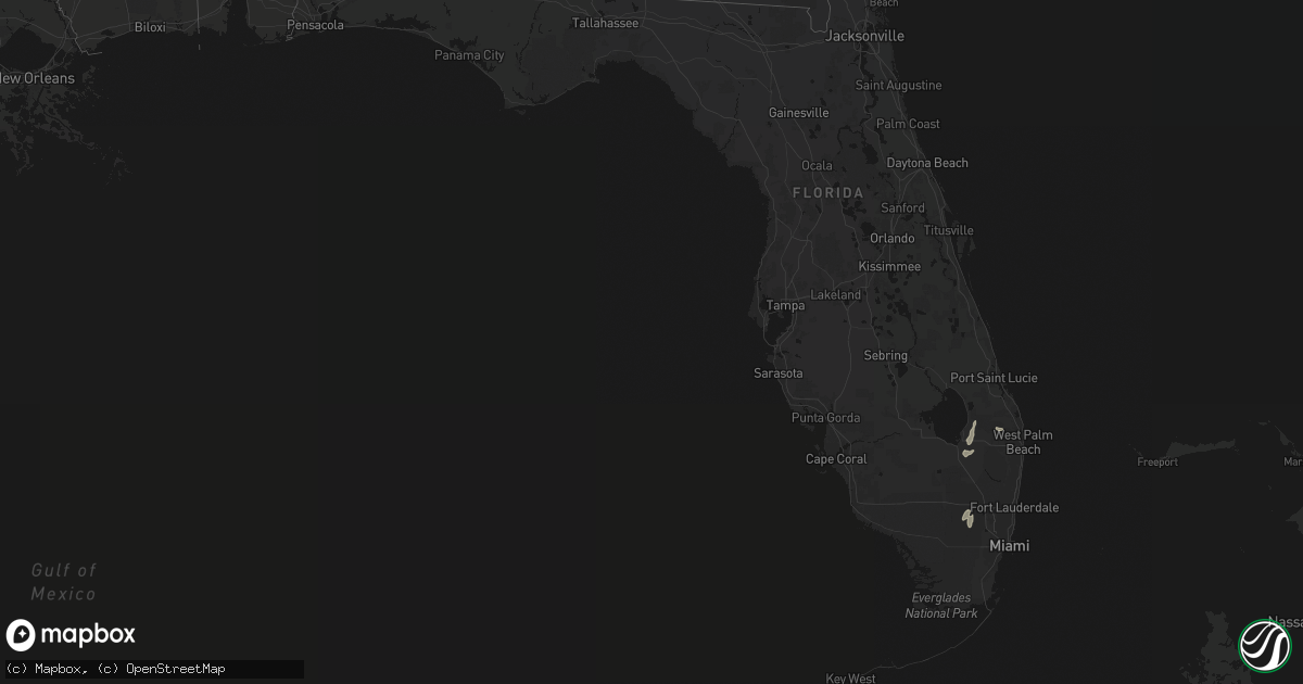 Hail map in Florida on March 14, 2026
