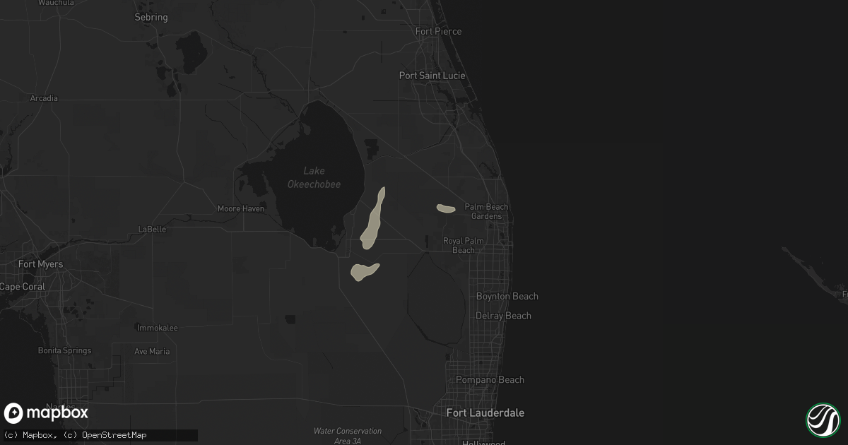 Hail map in Loxahatchee, FL on March 14, 2026