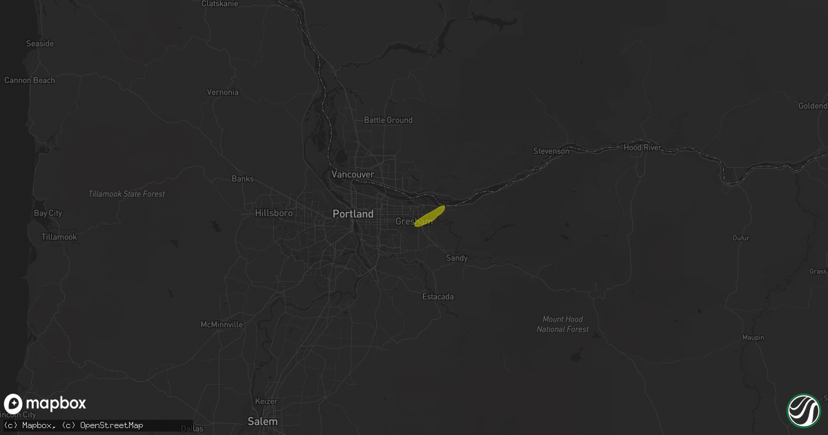 Hail map in Gresham, OR on March 15, 2011