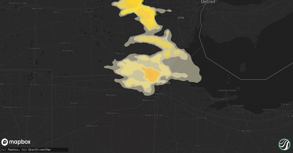 Hail map in Sylvania, OH on March 15, 2012
