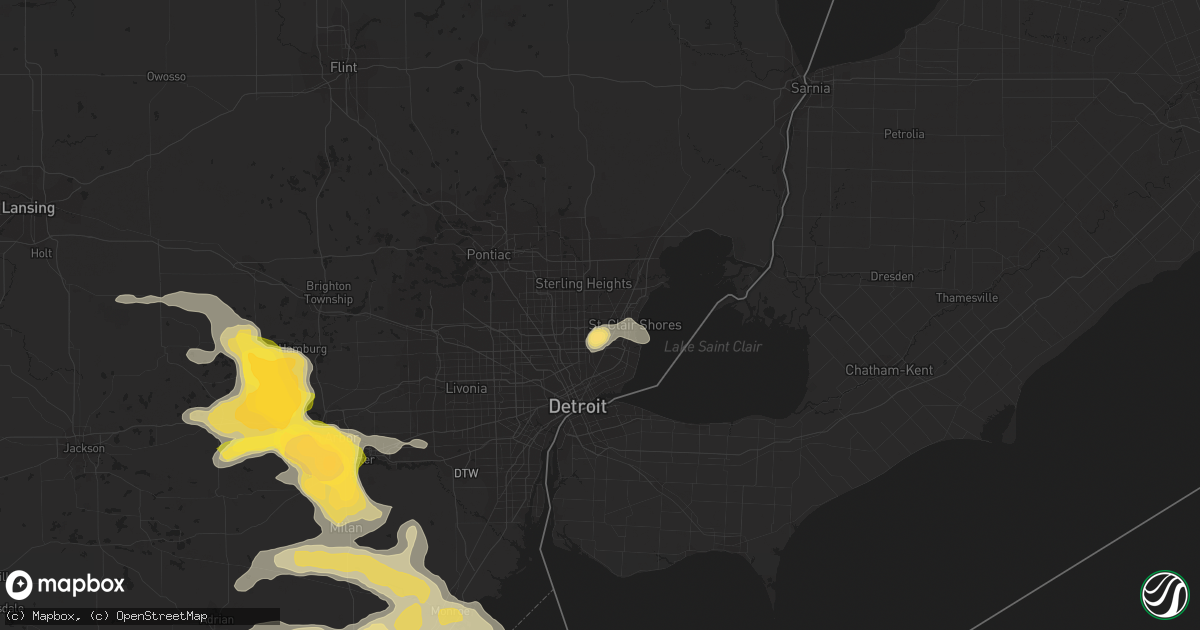Hail map in Warren, MI on March 15, 2012