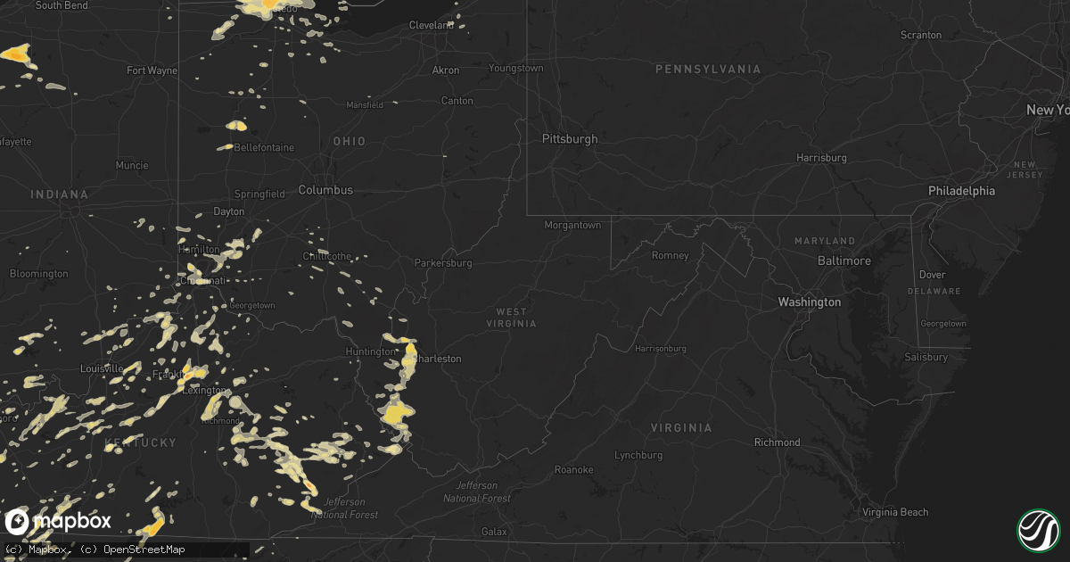 Hail map in West Virginia on March 15, 2012