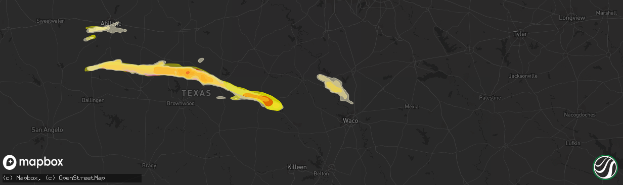 Hail map in Clifton, TX on March 15, 2014