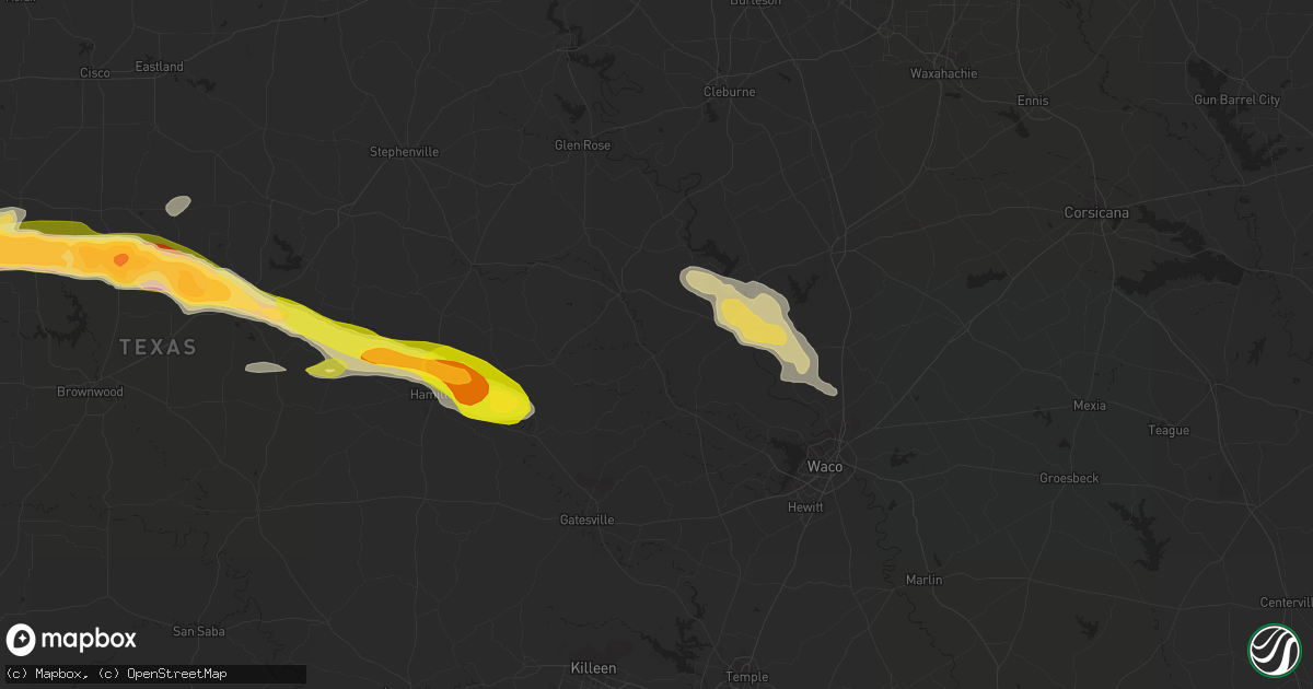 Hail map in Clifton, TX on March 15, 2014