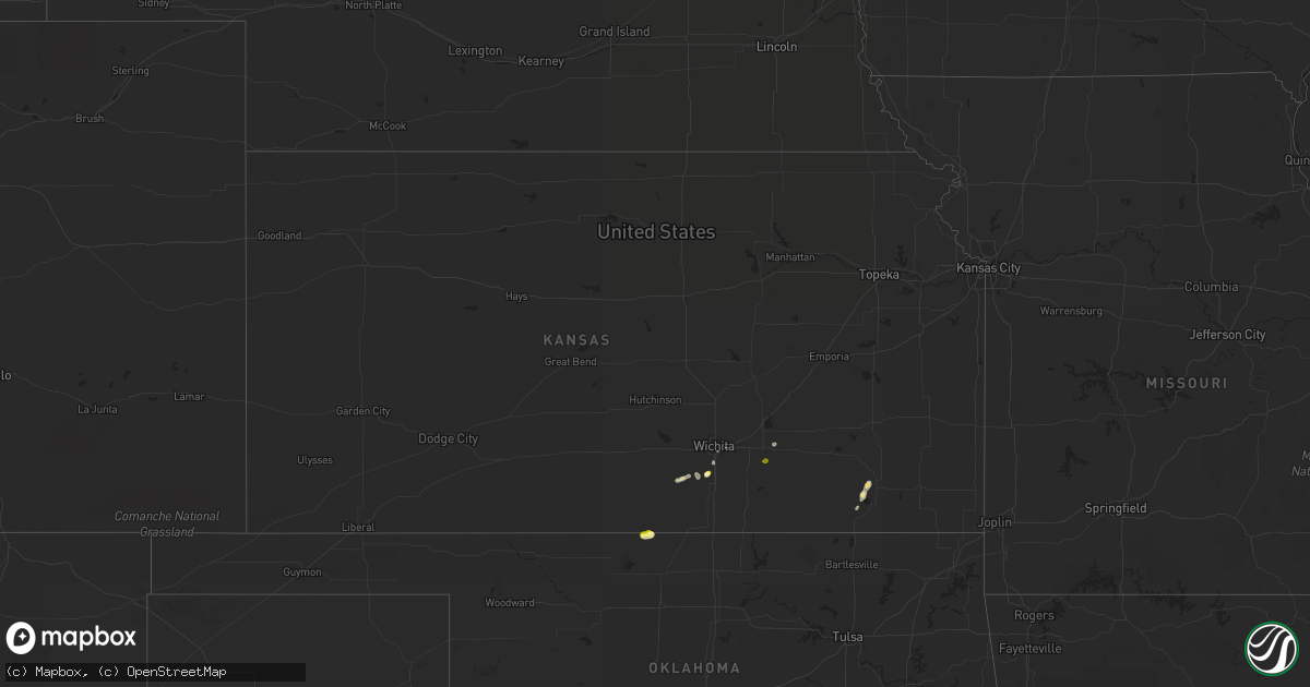 Hail map in Kansas on March 15, 2014