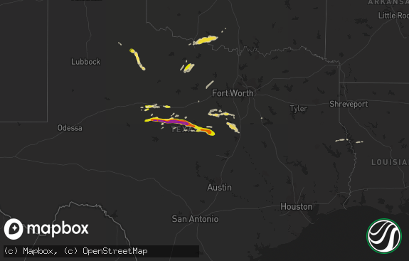 Hail map preview on 03-15-2014