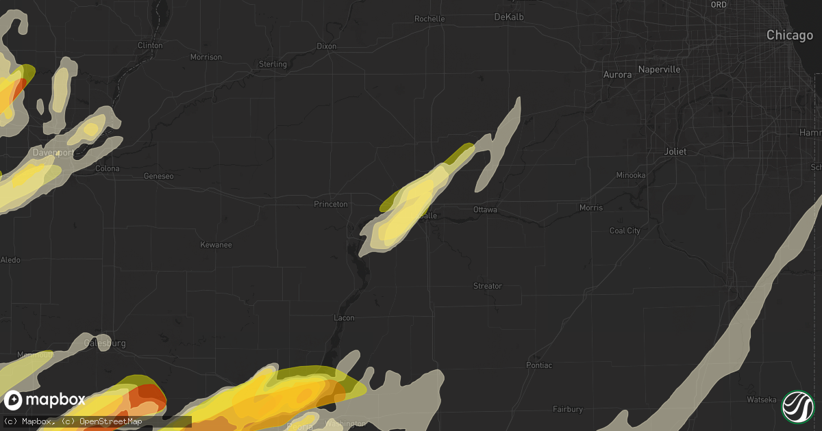Hail map in Peru, IL on March 15, 2016