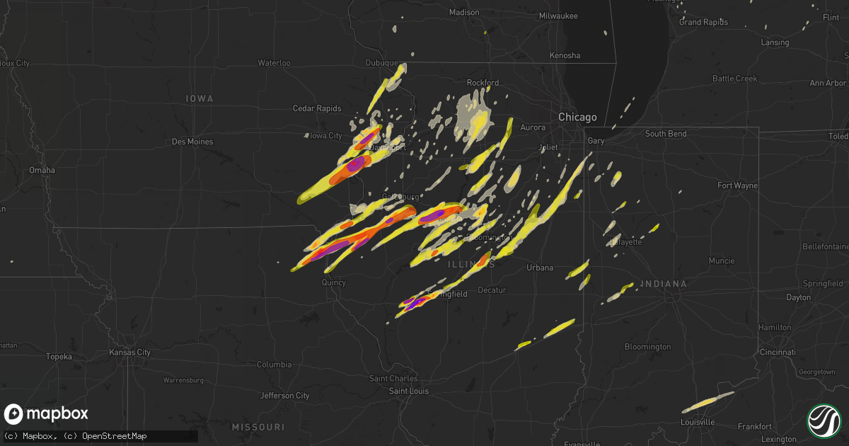 Hail map on March 15, 2016