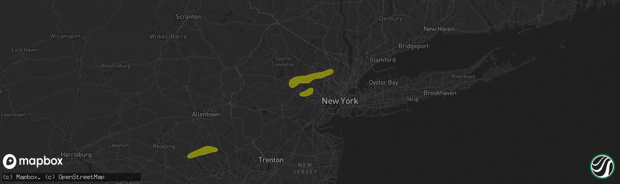 Hail map in Livingston, NJ on March 15, 2019