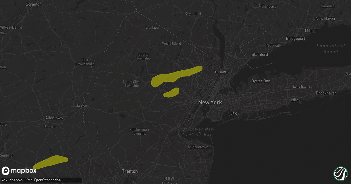 Hail map in Livingston, NJ on March 15, 2019