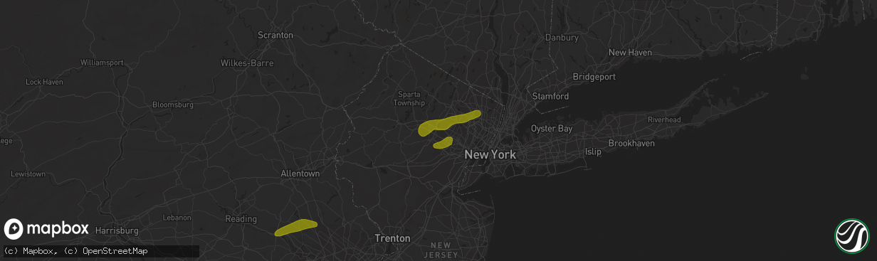 Hail map in Parsippany, NJ on March 15, 2019