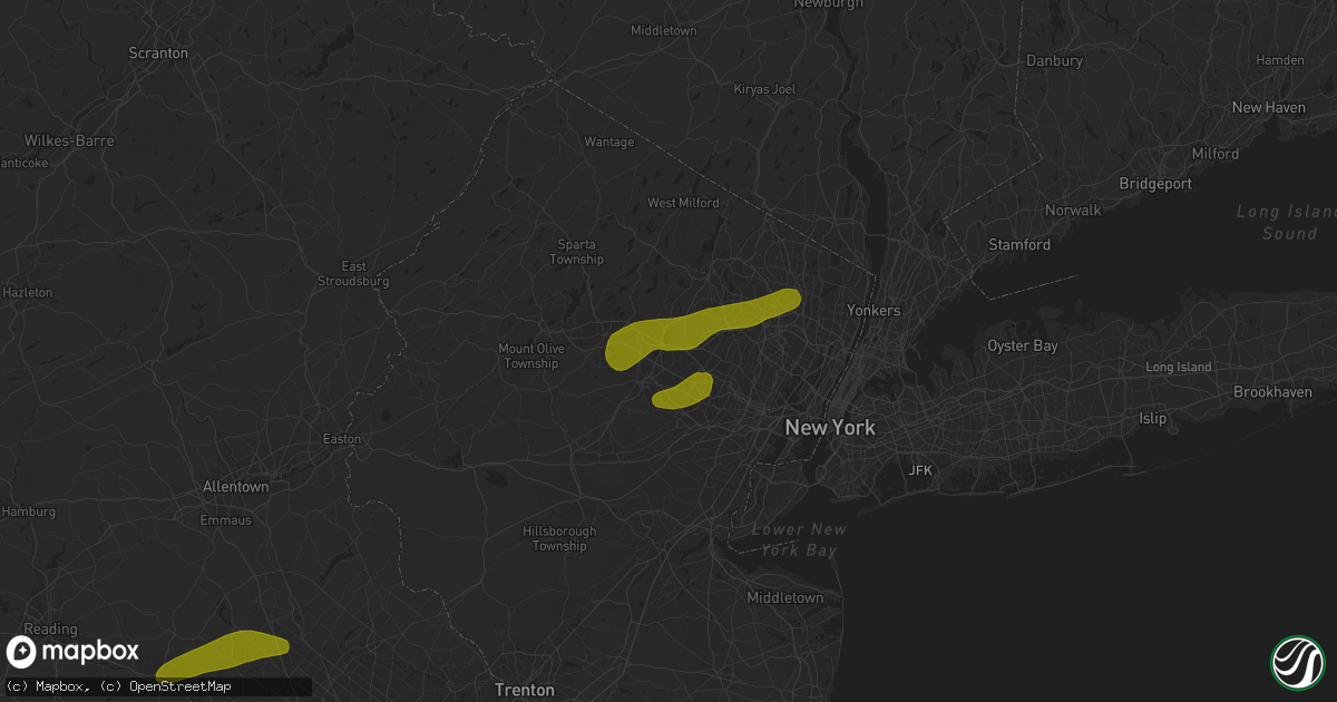 Hail map in Parsippany, NJ on March 15, 2019