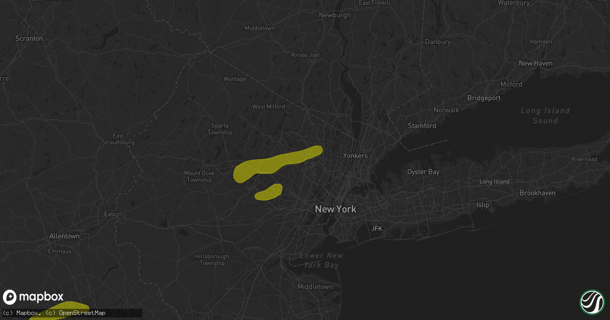 Hail map in Paterson, NJ on March 15, 2019