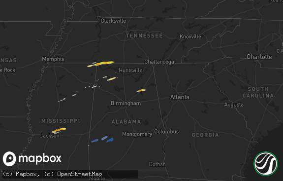 Hail map preview on 03-15-2021