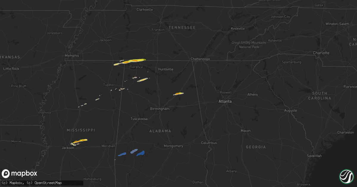 Hail map on March 15, 2021