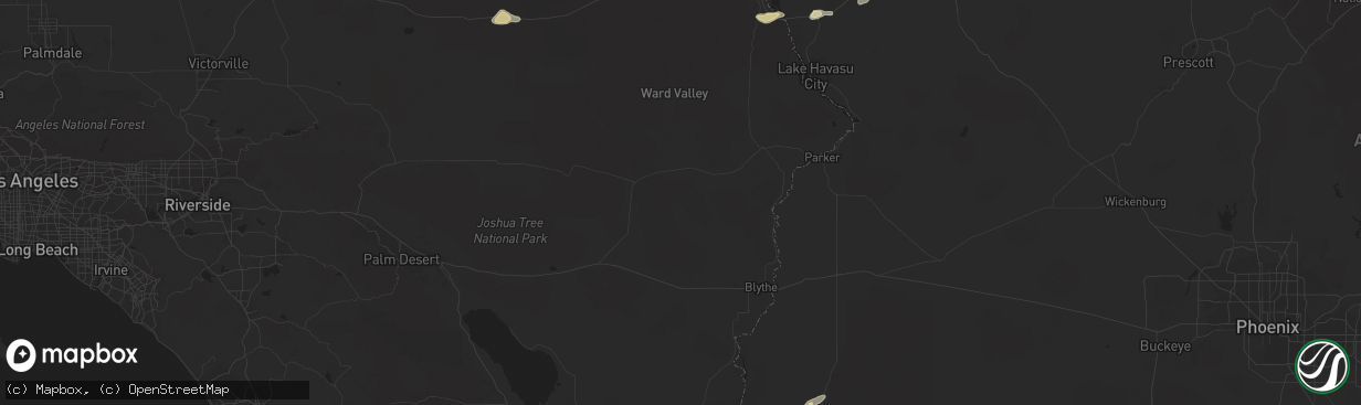 Hail map in Lake Havasu City, AZ on March 15, 2023