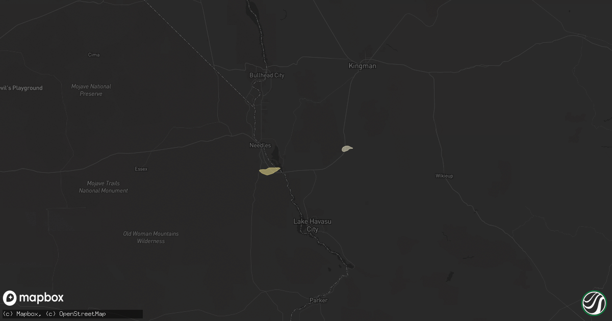 Hail map in Wellton, AZ on March 15, 2023