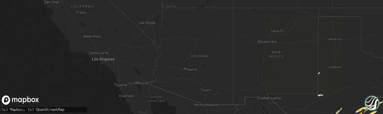 Hail map in Arizona on March 15, 2024