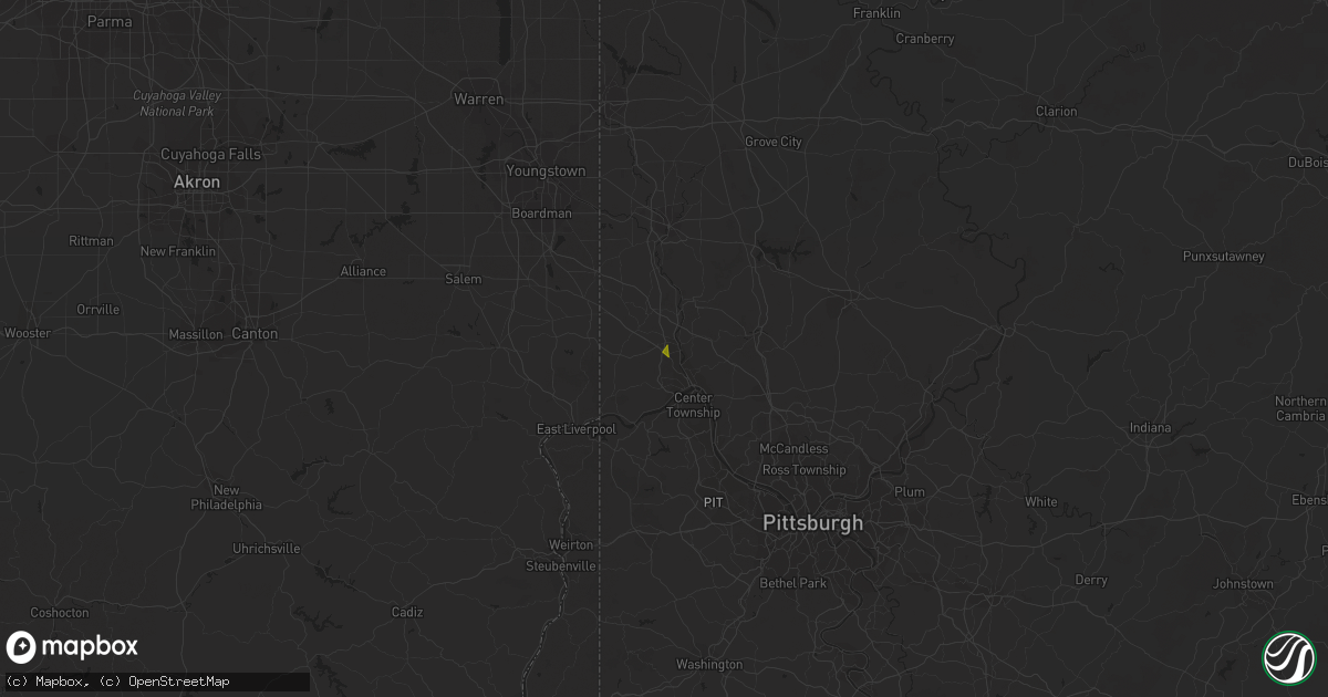 Hail map in Beaver Falls, PA on March 15, 2024