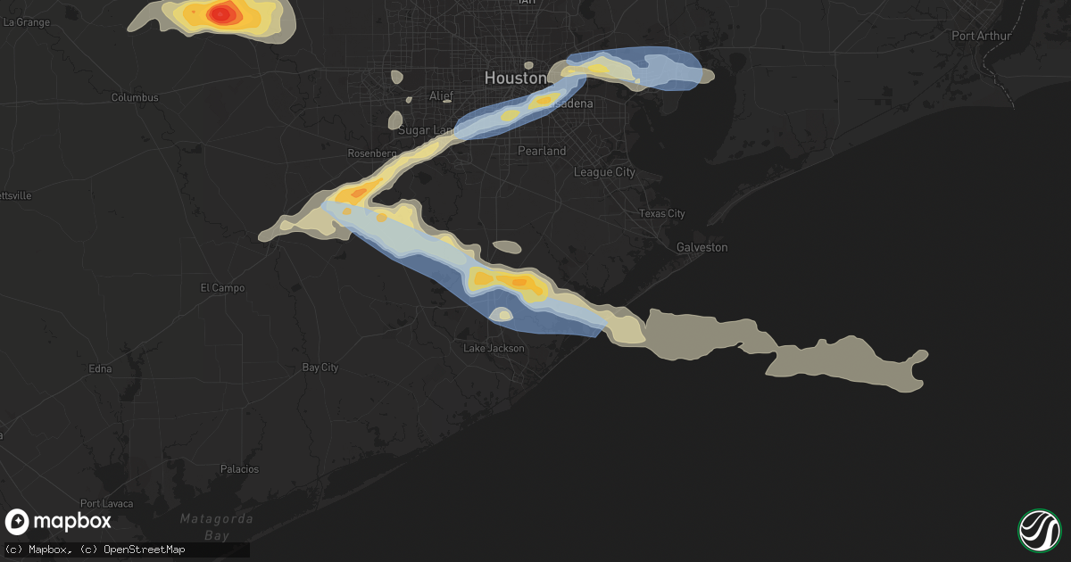 Hail map in Danbury, TX on March 15, 2024