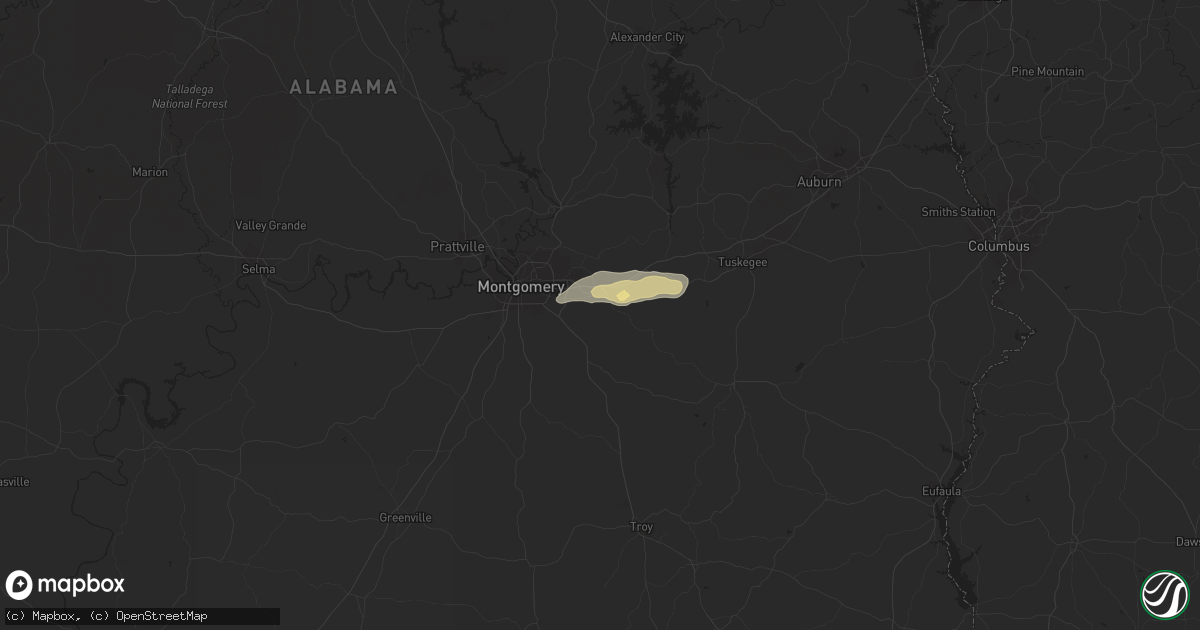 Hail map in Pike Road, AL on March 15, 2024