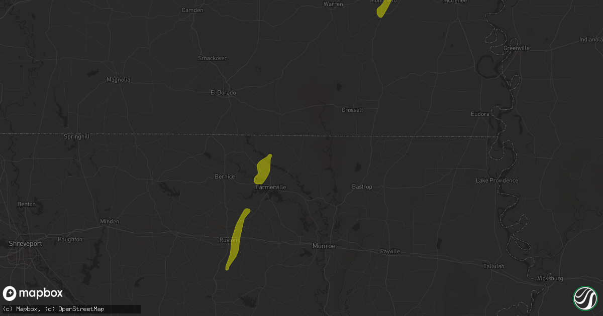 Hail map in Marion, LA on March 15, 2025