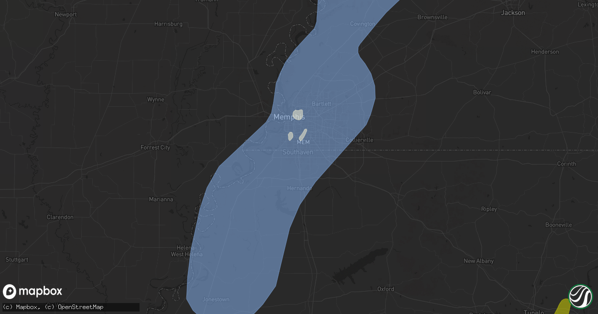Hail map in Southaven, MS on March 15, 2025