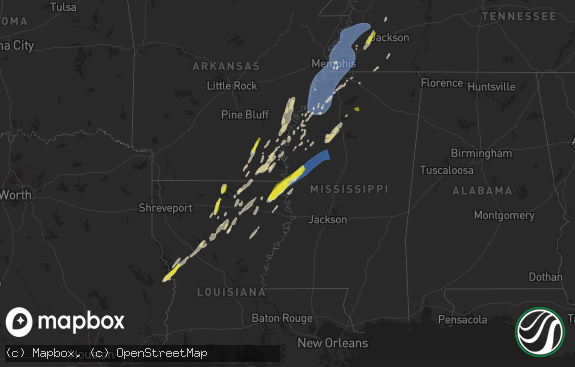 Hail map preview on 03-15-2025