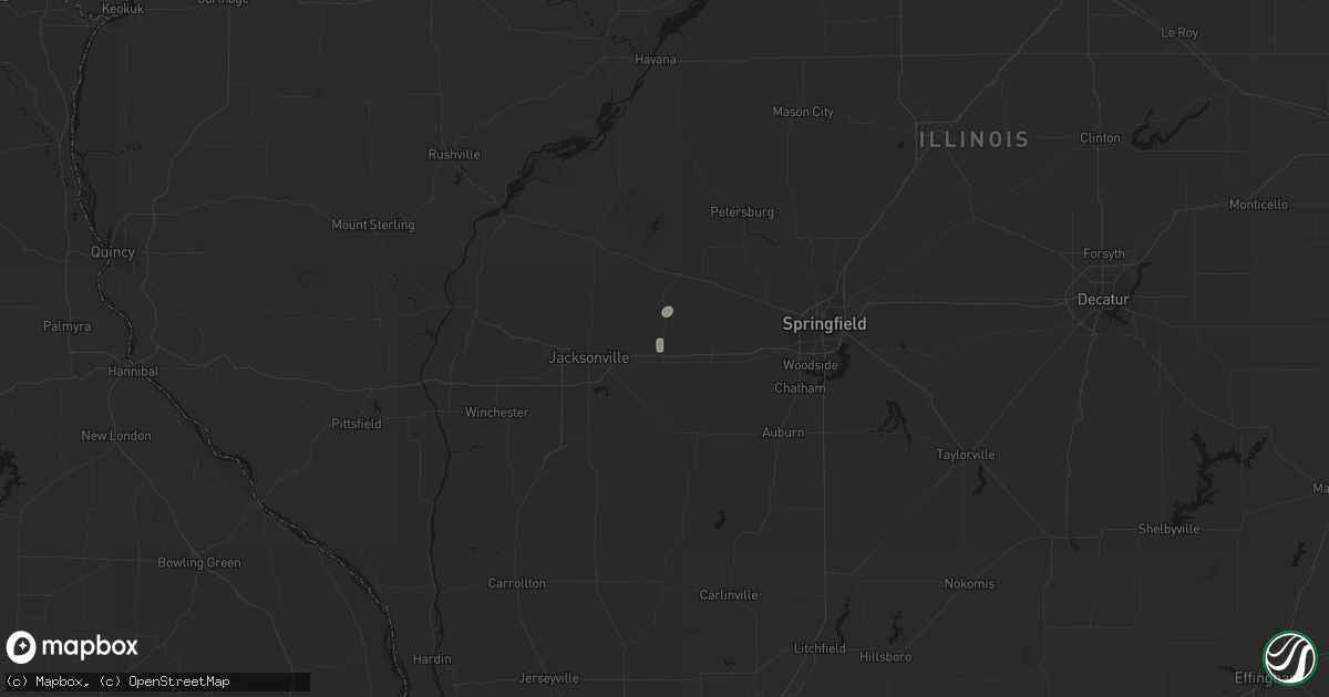 Hail map in Alexander, IL on March 15, 2026
