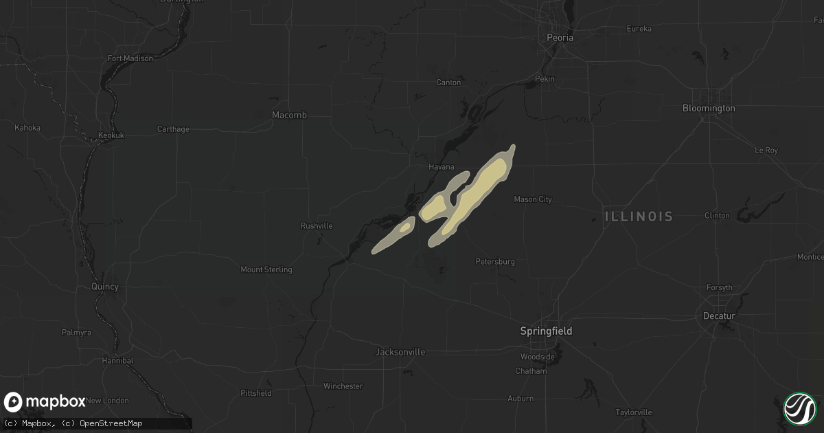 Hail map in Bath, IL on March 15, 2026