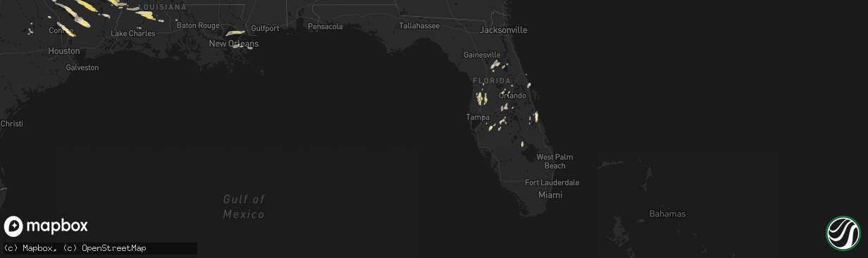 Hail map in Florida on March 15, 2026