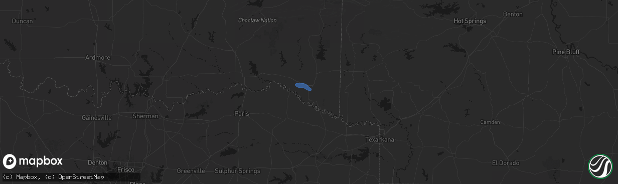 Hail map in Idabel, OK on March 15, 2026