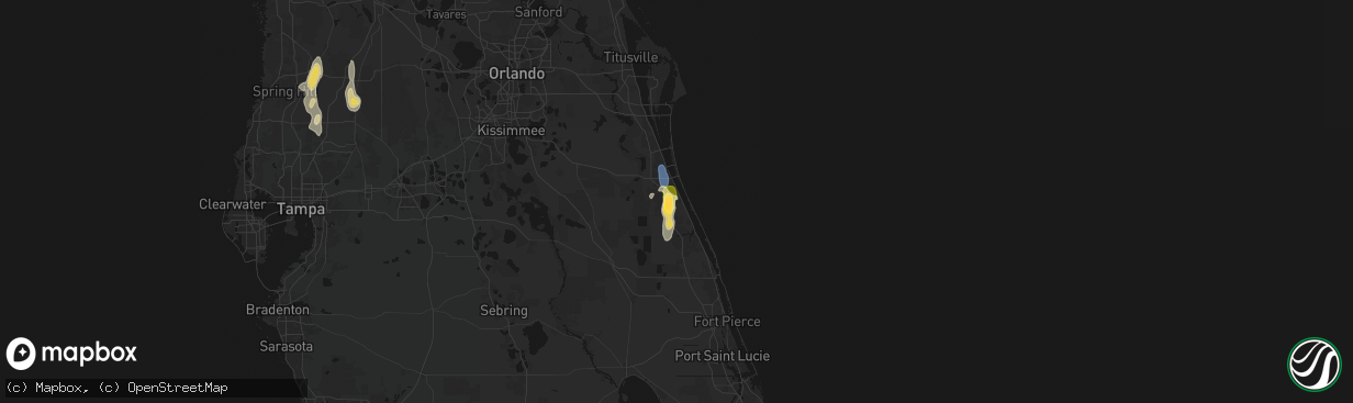Hail map in Malabar, FL on March 15, 2026