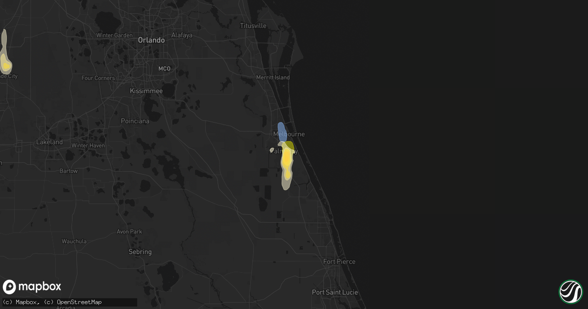 Hail map in Malabar, FL on March 15, 2026