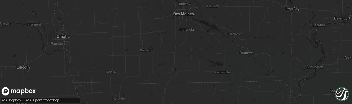 Hail map in Osceola, IA on March 15, 2026