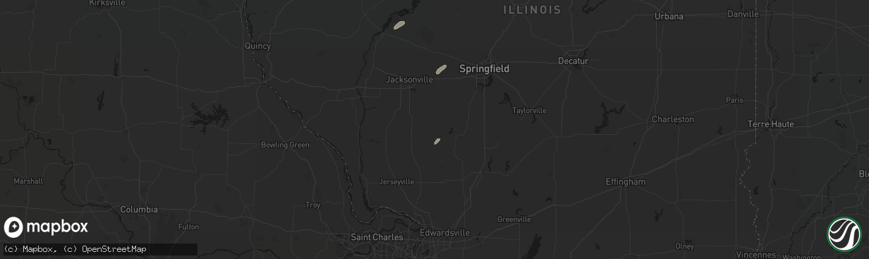 Hail map in Palmyra, IL on March 15, 2026