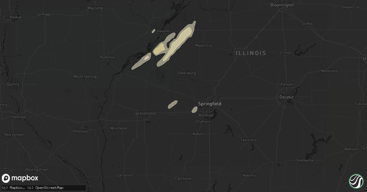 Hail map in Pleasant Plains, IL on March 15, 2026