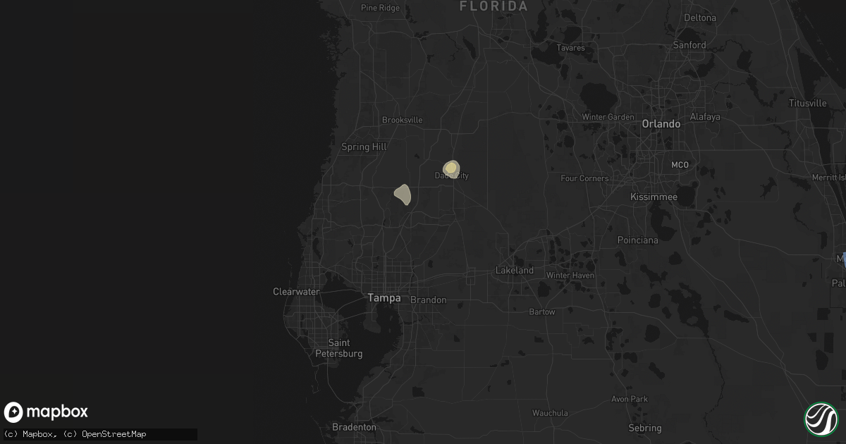 Hail map in Wesley Chapel, FL on March 15, 2026
