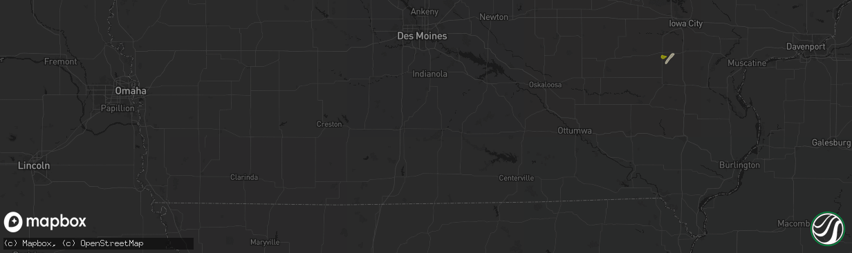 Hail map in Woodburn, IA on March 15, 2026