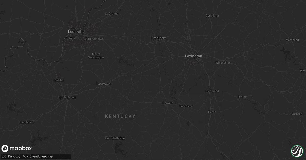 Hail map in Chattanooga, TN on March 16, 2012
