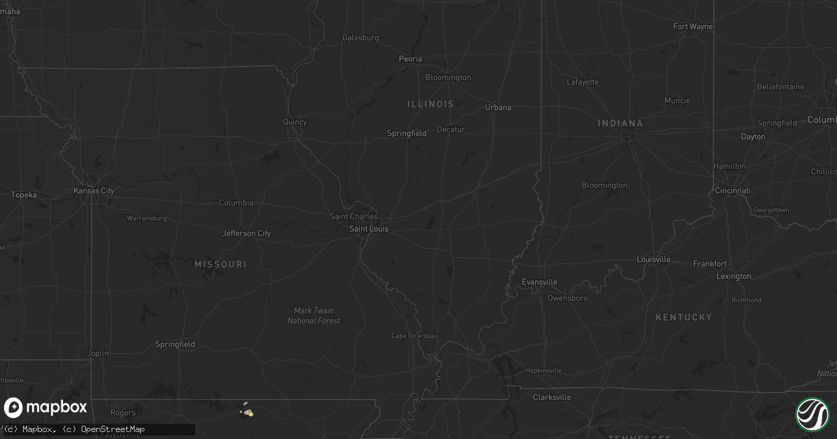 Hail map on March 16, 2012