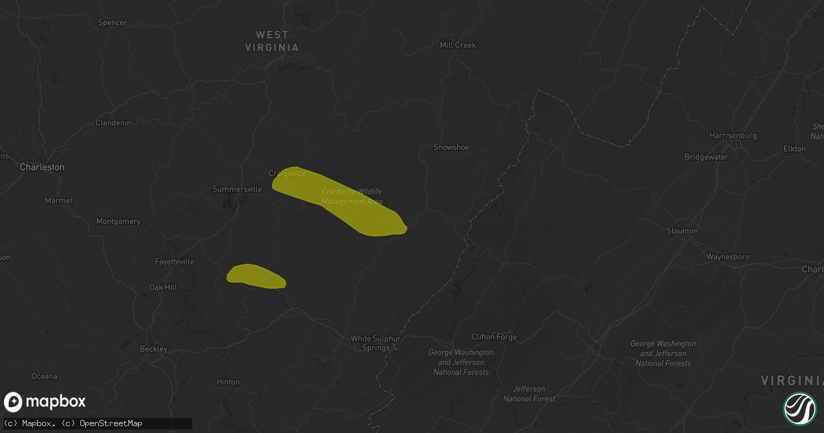 Hail map in Buckeye, WV on March 16, 2013