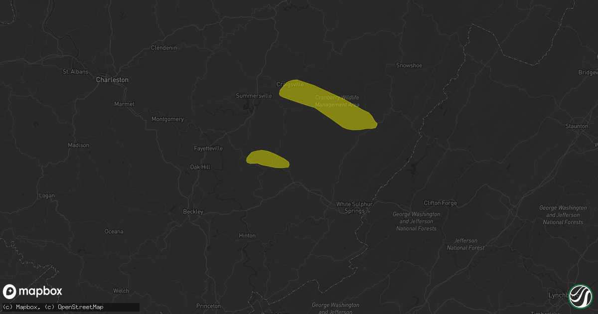 Hail map in Rupert, WV on March 16, 2013